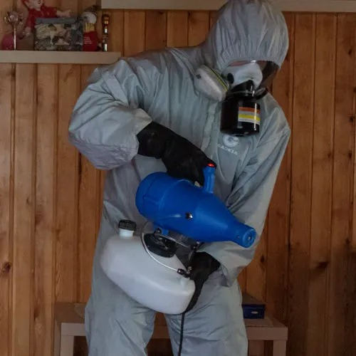 ФОТО Дезинфекция в рабочем поселке Московской области Красково